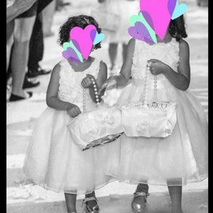 Janie and Jack Flower Girl Dress White Ivory Sz 3